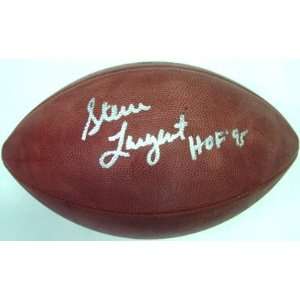  Steve Largent Autographed/Hand Signed NFL Leather Football 