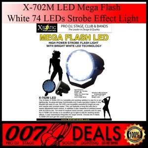 LED Mega Flash White 74 LED Strobe snap shot Dj Club Stage Effect 
