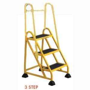  Stop Step Ladder   3 Steps with Handrails   Yellow