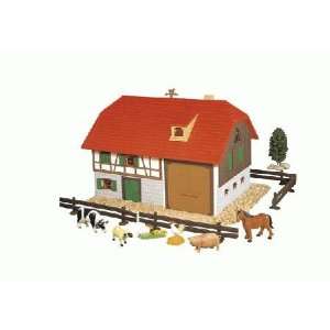  Bullyland Country Farm House Barn + Animals Toys & Games