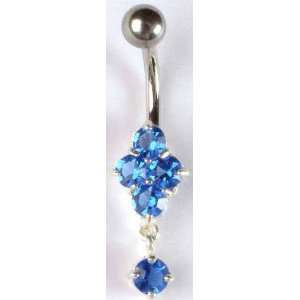  CZ Navel Stud   Surgical Steel 