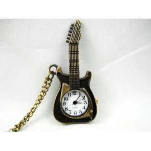  Retro Guitar Steampunk Necklace Pocket Watch Necklace with 