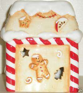 Christmas Gingerbread House Candy Cane candle burner  