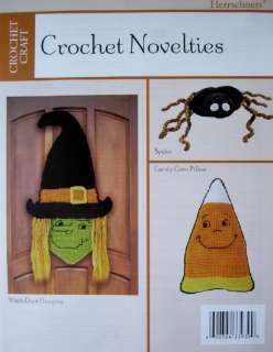 CROCHET NOVELTIES, Halloween Pattern, WITCH, CANDY CORN  