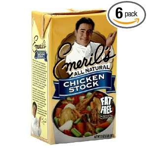 Emerils Stock All Natural Chicken, 32 Ounce (Pack of 6)  