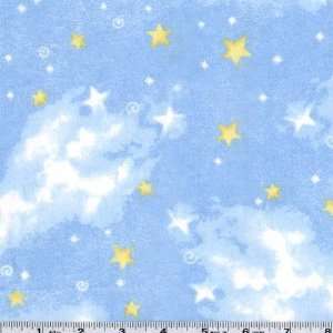  45 Wide Flannel Starry Sky Blue Fabric By The Yard Arts 