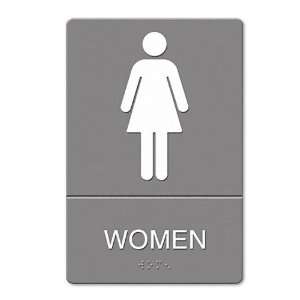  Headline Signs® ADA Sign, Women Restroom Symbol w/Tactile 