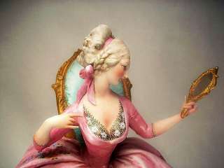 NR Antique Giuseppe Cappé Capodimonte Italy Beautiful Lady Porcelain 