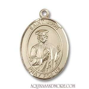 St. Jude Thaddeus Medium 14kt Gold Medal
