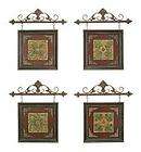 NEW   Set of 4 Alpine Squares Metal Wall Art Decor Scul