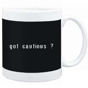  Mug Black  Got cautious ?  Adjetives