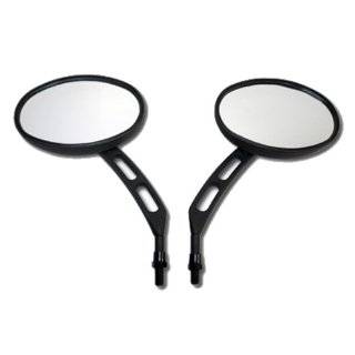   Black Oval Motorcycle Mirrors for Honda CB50,CB100,CB125 by vipcycle