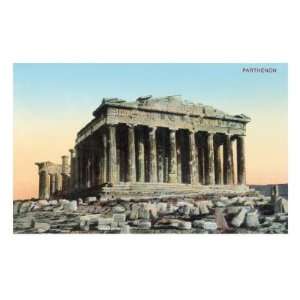  Parthenon at the Acropolis Travel Premium Poster Print 
