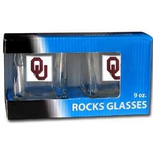 Oklahoma Sooners 9 oz Rocks Glass 