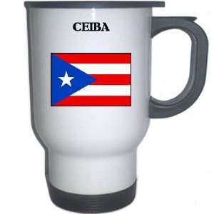  Puerto Rico   CEIBA White Stainless Steel Mug 