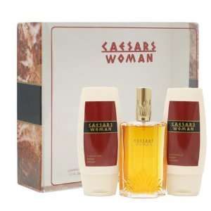 CAESARS Perfume. 3 PC. GIFT SET ( COLOGNE SPRAY 3.3 oz + LUMINOUS BODY 