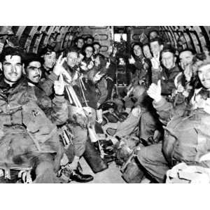  Men of the British First Airborne Division in a Glider 