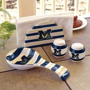  Michigan Wolverines Ceramic Three Piece Table Wear Sports 