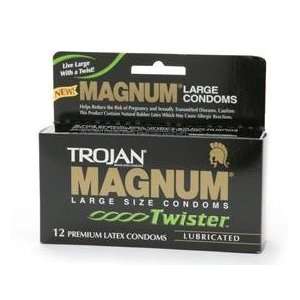  Trojan Magnum Twister 12Pack   Condoms Health & Personal 