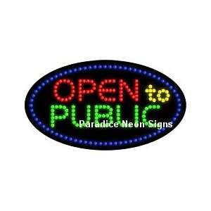  Open to Public LED Sign (Oval)
