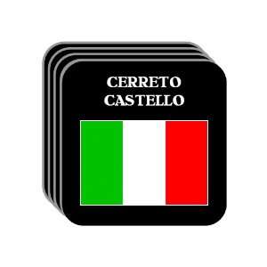 Italy   CERRETO CASTELLO Set of 4 Mini Mousepad Coasters 