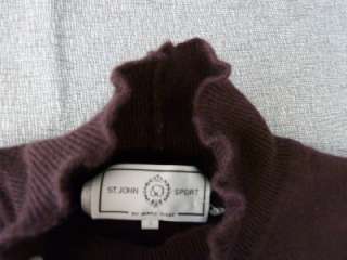   MARIE GRAY Romantic Chocolate 100% CASHMERE Sweater~Logo Crest~S/M~HTF