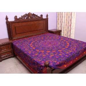  Bedspread with A Chakravyuh of Elephants   Pure Cotton