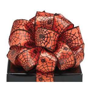  Orange Spiderwebs Satin Ribbon #9 1.5 X 20 Yds Health 