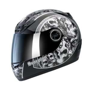  Scorpion EXO 400 Motorcycle Helmet   Skull Bucket, Black 
