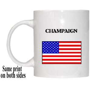  US Flag   Champaign, Illinois (IL) Mug 