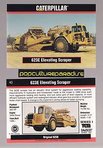 1986 1993 CATERPILLAR 623E ELEVATING SCRAPER Earth Movers CARD  