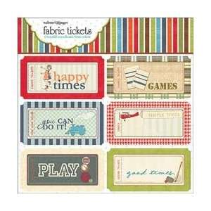 Websters Pages Game On Non Adhesive Fabric Tickets 6/Pkg 2.875X1.375 