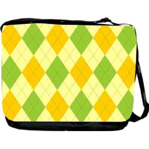 com Rikki KnightTM Orange & Green Argyle Design Messenger Bag   Book 