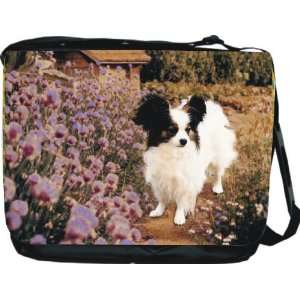  Rikki KnightTM Papilon Dog Design Messenger Bag   Book Bag 