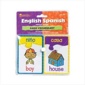  English/Spanish Vocabulary Puzzle Card   Style 37669