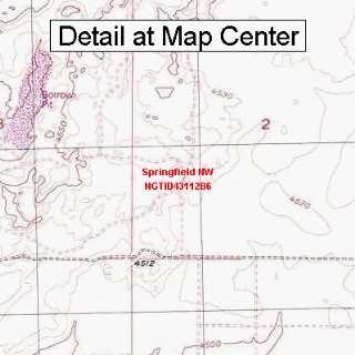  USGS Topographic Quadrangle Map   Springfield NW, Idaho 