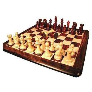   Chessmen with Solid Rosewood Maple Thick Board Chess Set Sports