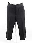 CHAIKEN Black Cotton 2 Pocket Belt Loops Straight Leg Cropped Pants 