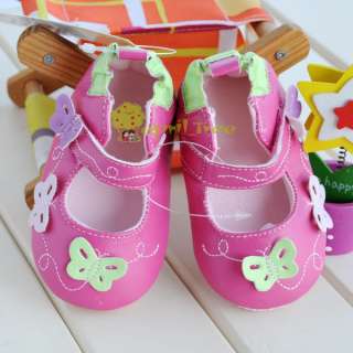 Pink Toddler Baby Girl shoes Mary Janes soft soled(E16E)10 15M  