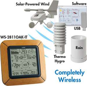   Crosse Weather Station Pro Solar Rain, Wind WS 2811 OAK WS 2811OAK IT