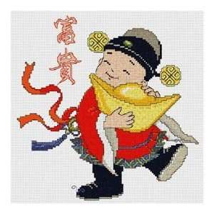    Chinese Blessing Doll   Cross Stitch Kit Arts, Crafts & Sewing
