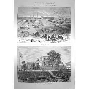 1873 China Peiho Forts Tien Tsin British Consulate 