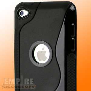 BLACK GEL HYBRID TPU CASE FOR APPLE IPOD TOUCH ITOUCH 4G 4TH Gen 