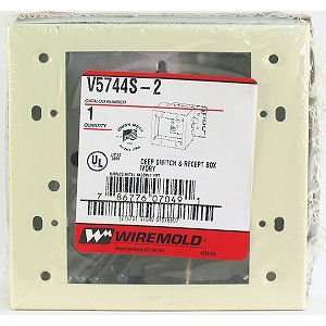  Wiremold V5744S 2 2 Gang Switch & Receptacle Deep Box 