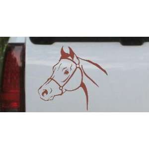Horse Head Animals Car Window Wall Laptop Decal Sticker    Brown 20in 