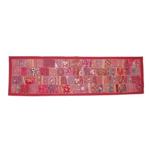  Decorative Wall Hanging Tapestry with Pretty Zari Mirror 