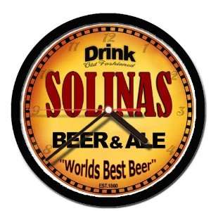  SOLINAS beer and ale cerveza wall clock 