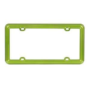   Plastic License Plate Frame in Solid Lime Green Color
