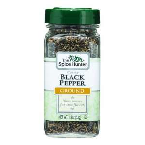 The Spice Hunter Pepper, Black, Coarse, Ground, 1.9 Ounce Jars (Pack 