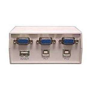    2port KVM Switch Controllerusb/VGA for Pc & Mac Electronics